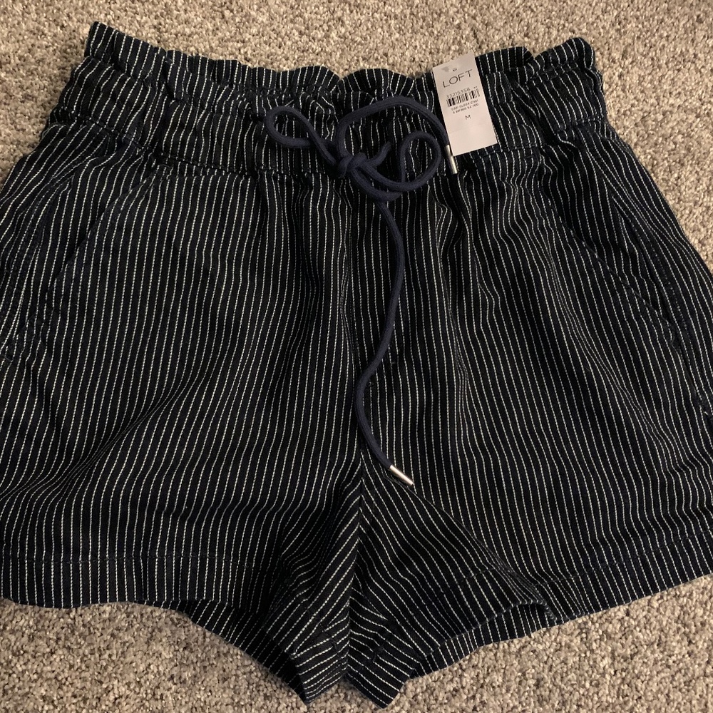LOFT pinstripe shorts